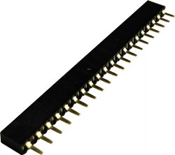Gniazdo rzędowe, ocynowane, RM 2.54 mm, 1x20-pin