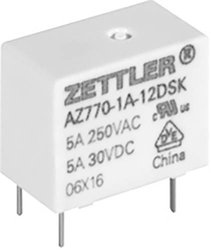 Przekaźnik drukowany Zettler Electronics AZ770-1C-24DEK, monostabilny, 1 cewka, 30 V/DC, 400 V/AC, 5 A, 1 szt.