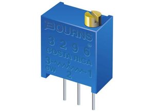 Potencjometr do strojenia cermetalu, 25 zwojów, 1kΩ, 0,5W, THT, górny, 3296Y-1-102LF Bourns 3296Y-1-102LF  1 kΩ THT  1 szt.