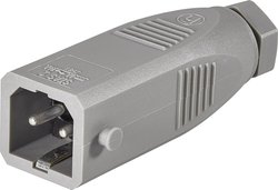 Złącze męskie sieciowe Hirschmann STAS 930620106-1, styki: 2 + PE, 250 V, 16 A, 1 szt.