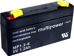 Akumulator ołowiowy multipower PB-6-1,2-4,8 MP1,2-6, AGM, 6 V, 1.2 Ah