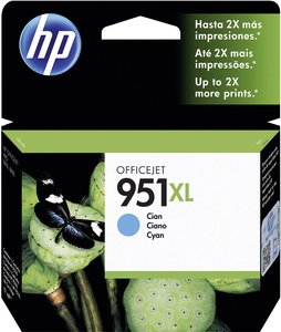 Tusz HP 951XL, CN046AE, oryginalny, cyjan
