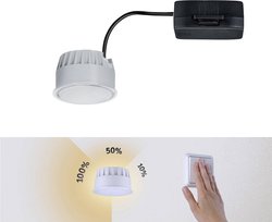 Moduł LED oprawa wpuszczana 3-Step-Dim Nova Coin okrągła 50mm Coin 6W 530lm 230V 4000K satyna Lampa łazienkowa LED do wbudowania Paulmann LED Coin Nova 93072 LED satin 530 lm