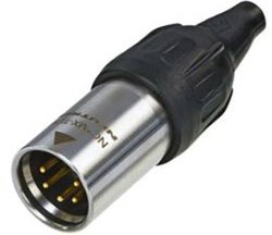 Złącze męskie XLR Neutrik NC5MX-TOP, złącze męskie proste, 1 szt.