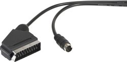 Kabel Złącze DIN / SCART SpeaKa Professional [1x złącze męskie mini-DIN - 1x złącze męskie SCART] 1.50 m czarny