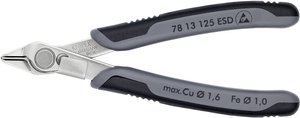 Szczypce boczne do PCB Knipex Super-Knips 78 13 125 ESD, 125 mm, 54 HRC, ESD
