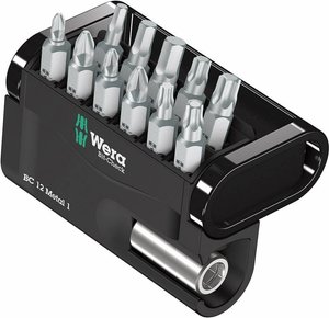 Bity Wera Bit-Check 12 Metal 1 05057424001 1 szt. krzyżakowy Pozidriv, krzyżakowy Phillips, TORX wewnętrzny, wewnętrzny sześciokąt