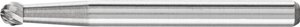 Frez z węglika wolframu, kulisty 3x2 mm trzpień ø 3 mm 3 zęby PLUS do uniwersalnych zastosowań Frez PFERD KUD 0302/3 Z3 PLUS 21211083, 3 mm x 33 mm , 1 szt.