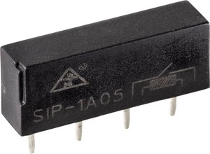 Przekaźnik kontaktronowy TRU COMPONENTS SIP1A05 1 NO 5 V/DC 0.5 A 10 W SIP-4