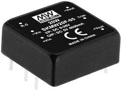 Moduły przetwornicy MEANWELLL DC/DC serii SKMW20 DIP 1''x1''' Obudowa Pojedyncze wyjście Stosunek napięcia wejściowego: 4:1 Moc: 20W regulowana Przetwornica DC/DC Mean Well SKMW20G-15 SKMW20G-15, 20 W, 1.33 A, 1 szt.