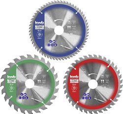 3-częściowy zestaw brzeszczotów do pił tarczowych w plastikowej tacy Tarcza tnąca zestaw kwb  190 x 30 mm 1 szt.
