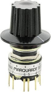 Przełącznik obrotowy Marquardt 9037.0400, 28 V, 0.014 A, Pozycje przełączenia 3, 1 x 30 °, 1 szt.