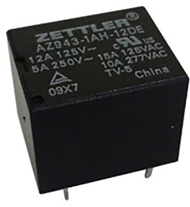 Przekaźnik drukowany Zettler Electronics AZ943-1CH-12DE, monostabilny, 1 cewka, 30 V/DC, 300 V/AC, 15 A, 1 szt.