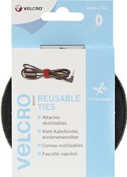 Opaska kablowa na rzepy do wiązania element z pętelkami i haczykami (D x S) 5000 mm x 10 mm czarny VELCRO® VEL-EC60253 5 m