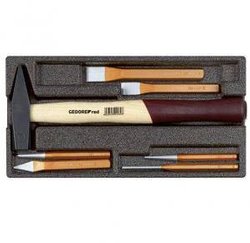 Zestaw młotków / dłut w module piankowym 1/3, 7-częściowy Zestaw dłut Gedore RED R22150019 3301718, 1 szt.