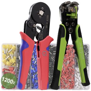 Zestaw końcówek rurkowych Quadrios 22T023 22T023, Izolowane częściowo, 1 zest.