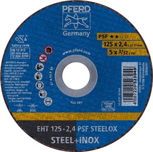 Tarcza tnąca prosta PFERD PSF STEELOX 61721122 125 mm 25 szt.