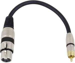 Przejściówka Omnitronic 3022075J [1x złącze żeńskie XLR 3 pin - 1x złącze męskie RCA/cinch] 0.15 m