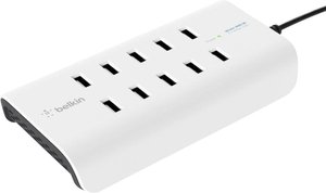 Belkin RockStar Stacja ładowania USB 120 W gniazdo Maksymalne natężenie wyjściowe 24000 mA Ilość wyjść: 10 x USB