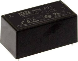 Seria zasilaczy impulsowych MEANWELL serii MPM-20 Medyczne enkapsulowane pojedyncze wyjście Moc: 20W Zasilacz AC/DC Mean Well MPM-20-12 12 V/DC 1.8 A 21.6 W