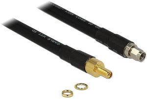 Delock anteny WLAN kabel [1x złącze męskie RP-SMA - 1x złącze żeńskie RP-SMA] 40.00 cm czarny