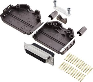 Zestaw listew żeńskich D-Sub encitech DPPK25-BK-DBCS-K 6355-0078-13, rzędy: 2, styki: 25, 180 °, 1 szt.