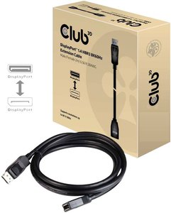 Adapter przedłużający Club 3D DisplayPort 1.4 HBR3 8K60 m, złącze męskie/złącze żeńskie, 2 m. Przedłużacz DisplayPort club3D DisplayPort-Kabel 1.4 Verlängerungskabel CAC-1022, 2.00 m