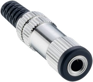 Złącze męskie jack 3,5 mm Lumberg 1520 02 1520 02, stop Cu, niklowany, złącze żeńskie proste, 1 szt.