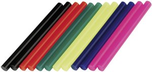 Wkład do pistoletów do klejenia Dremel 2615GG05JA, Średnica: 7 mm, 100 mm, różnokolorowe, posortowane, 12 szt., 65 g