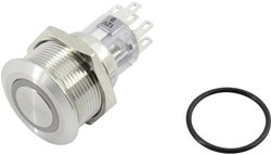 Przełącznik wciskany TRU COMPONENTS TC-GQ22-A-22ZE/B/12V/S203 1602505, 1 szt.