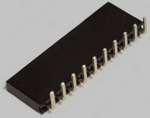 Listwa gniazdowa jednorzędowa 10-biegunowa, kątowa, pozłacana, raster 2,54 mm, nierozdzielna BKL Electronic 10122216 Listwa złączy żeńskich (standardowa) 1 szt.