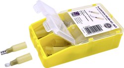 Płaska końcówka/tulejka kablowa w osłonie termokurczliwej, zestaw 60 częściowy Zestaw złączy zaciskanych TRU COMPONENTS TC-6646708, 4 mm² - 6 mm², 60 szt.