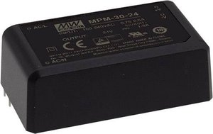 Medyczna enkapsulacja pojedynczej mocy wyjściowej: 30 W Zasilacz AC/DC Mean Well MPM-30-24ST 24 V/DC 1.3 A