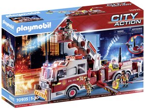 Pojazd straży pożarnej: drabina wieżowa w USA Playmobil 70935 1 szt.