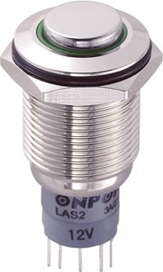 Przycisk wandaloodporny chwilowy TRU COMPONENTS LAS2GQH-11E/G/12V/N/P, 1 x wł/(wł), 1 szt.