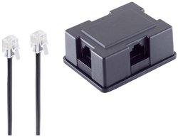 Skrzynka rozdzielcza Shiverpeaks BASIC-S ISDN, 6-krotna, wraz z modułowym kablem połączeniowym 8/4, 3 m ISDN adapter Shiverpeaks BS71400-6SET, 1 szt.