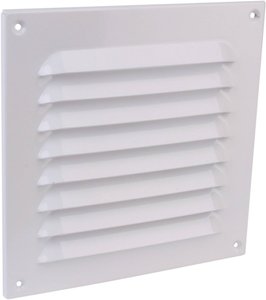 Kratka maskująca aluminiowa, lakierowana na biało 200 x 200 Wallair N31808 Kratka wentylatora (D x S) 20 cm x 20 cm