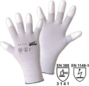 Rękawice robocze L+D worky ESD TIP 1170-10, Rozmiar rękawic: 10, XL, szary