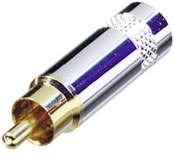 Złącze męskie RCA/Cinch Rean AV NYS352G NYS352G, złącze męskie, 1 szt.