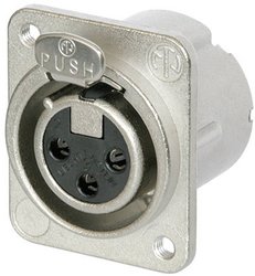 Złącze żeńskie XLR montażowe Neutrik NC3FD-LX-M3, 3-pin, 1 szt.