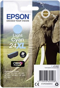 Epson atrament T2435, 24XL tusz oryginalny  Jasny cyjan C13T24354012