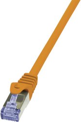 Kabel LAN LogiLink CQ3028S, 1 szt., RJ45, CAT 6a, S/FTP, 0.50 m, pomarańczowy