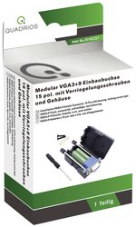 Złącze męskie VGA Quadrios 2010C257, złącze żeńskie proste, 1 zest.