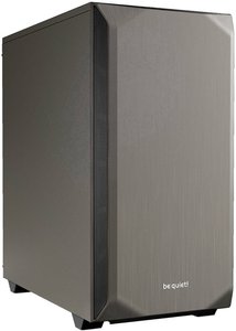 BeQuiet Pure Base 500 Midi Tower Obudowa do komputera, Obudowa gamingowa  metaliczny, szary z 2 wentylatorami, z filtrem przeciwkurzowym, wyciszona