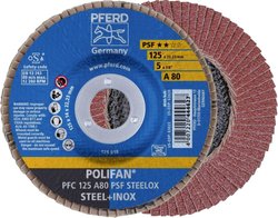 Tarcza lamelkowa PFERD PFC 125 A 80 PSF STEELOX 67748125 Średnica 125 mm 10 szt.
