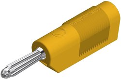 Wtyk bananowy wieżowy SKS Hirschmann BSB 20 K, O 4 mm, 2.5 mm2, 30 A, 60 V, żółty