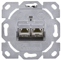 Gniazdo przyłączeniowe Telegärtner CAT 6A, w tym 2 moduły CAT 6A T568B Gniazdo sieciowe podtynkowy Wkład CAT 6A 2 Porty Telegärtner