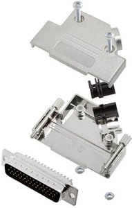 Zestaw listew męskich D-Sub TRU COMPONENTS TCD45PKM25HDP44K 7709452, rzędy: 3, styki: 44, 45 °, 1 szt.