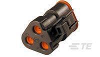 Obudowa złącza pin żeńskiego na kabel TE Connectivity DT06-3S-CE05, wire-to-wire, piny: 3, 1 szt.