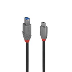 Kabel USB LINDY 36666, USB 3.2 Gen1 (USB 3.0), Złącze męskie USB-C®, Złącze męskie USB-B, 1.00 m
